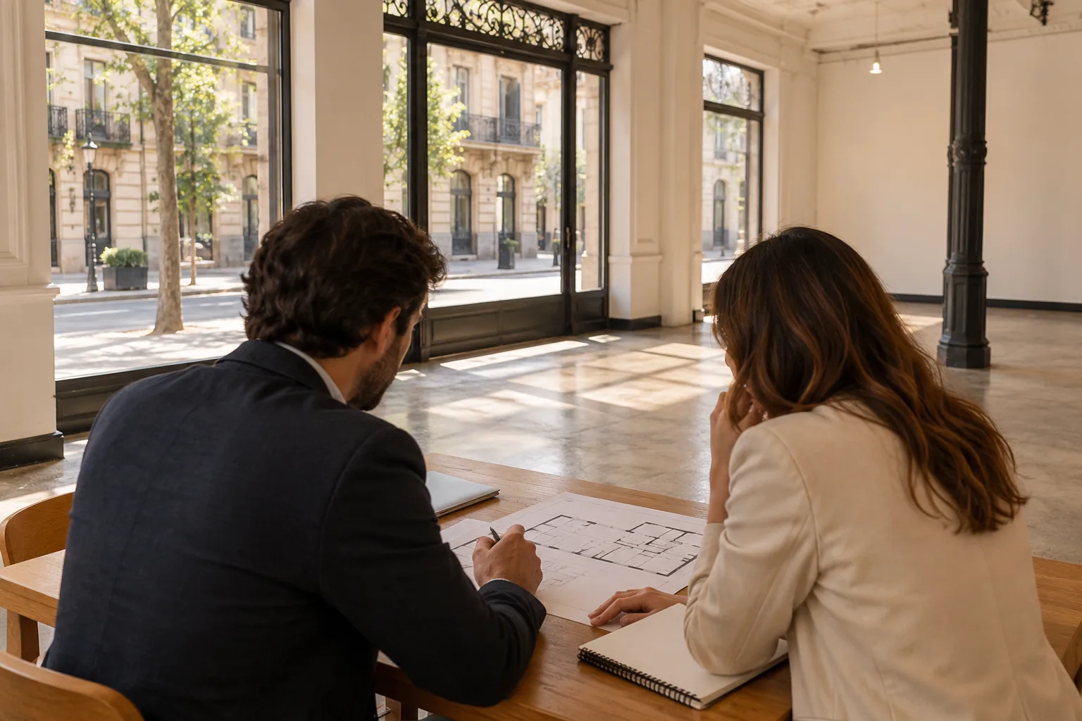Imagen ilustrativa de una consulta sobre planos dentro de un local comercial en Buenos Aires